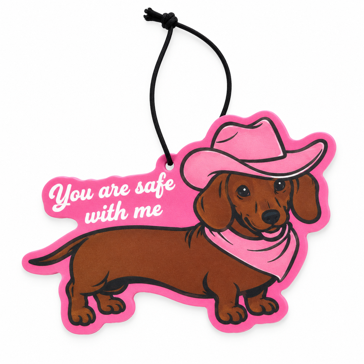 You Are Safe With Me Dachshund Car Air Freshener 🩷🐾