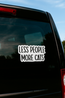 &quot;LESS PEOPLE, MORE CATS&quot; STICKER